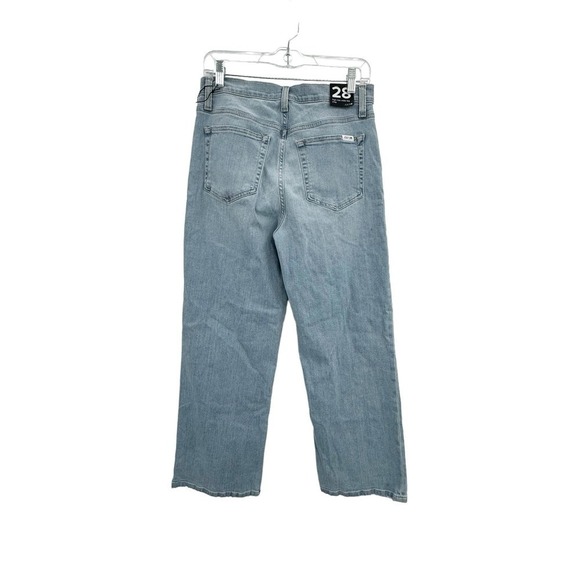 Joe's Jeans High Rise Wide Leg Denim Light Wash Crop Jeans Size 28 NWT - Picture 4 of 12